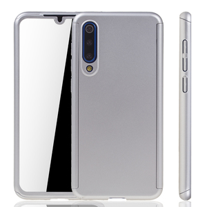 Handyh�lle Schutzh�lle f�r Xiaomi Mi 9 SE Full Case Cover Displayschutz 360 Silber