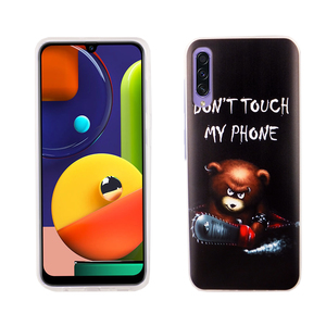 Samsung Galaxy A30s Handy H�lle Schutz-Case Cover Bumper Dont Touch My Phone B�r