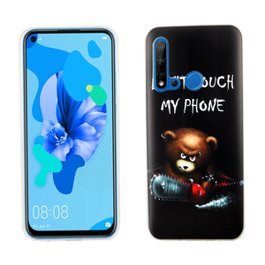 Huawei P20 Lite 2019 Handy Hlle Schutz-Case Cover Bumper Dont Touch My Phone Br