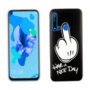 Huawei P20 Lite 2019 Handy Hlle Schutz-Case Cover Bumper Have a nice day