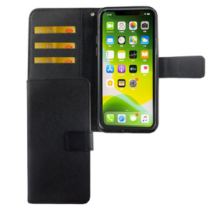 Apple iPhone 11 Pro Tasche Handy Hlle Schutz-Cover Flip-Case mit Kartenfach Schwarz