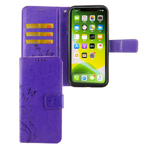 Apple iPhone 11 Pro Handy Hlle Schutz-Tasche Cover Flip-Case Kartenfach Violett