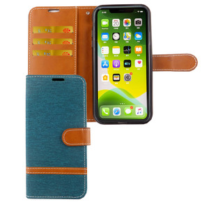 Apple iPhone 11 Pro Handy Hlle Schutz-Tasche Case Cover Kartenfach Etui Wallet Grn