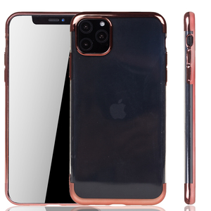 Handyh�lle f�r Apple iPhone 11 Pro Rose Pink - Clear - TPU Silikon Case Backcover Schutzh�lle in Transparent   Rose Pink
