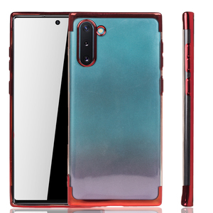 Handyh�lle f�r Samsung Galaxy Note 10 Rot - Clear - TPU Silikon Case Backcover Schutzh�lle in Transparent   Rot