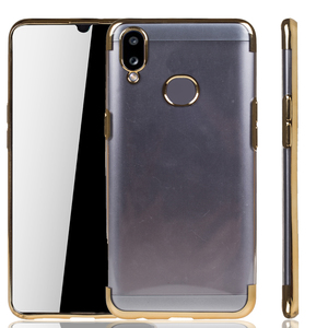 Handyhlle fr Samsung Galaxy A10s Gold - Clear - TPU Silikon Case Backcover Schutzhlle in Transparent   Gold
