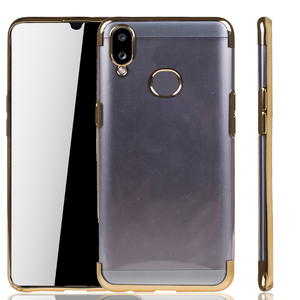 Handyh�lle f�r Samsung Galaxy A10s Gold - Clear - TPU Silikon Case Backcover Schutzh�lle in Transparent   Gold