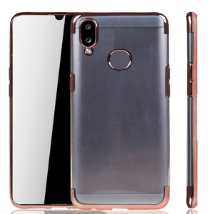 Handyh�lle f�r Samsung Galaxy A10s Rose Pink - Clear - TPU Silikon Case Backcover Schutzh�lle in Transparent   Rose Pink