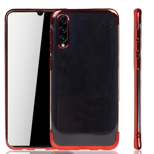 Handyhlle fr Samsung Galaxy A30s Rot - Clear - TPU Silikon Case Backcover Schutzhlle in Transparent   Rot
