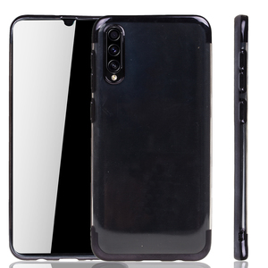 Handyhlle fr Samsung Galaxy A50s Schwarz - Clear - TPU Silikon Case Backcover Schutzhlle in Transparent   Schwarz