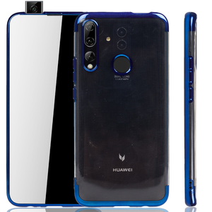 Handyhlle fr Huawei P smart Z Blau - Clear - TPU Silikon Case Backcover Schutzhlle in Transparent   Blau