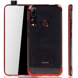 Handyhlle fr Huawei P smart Z Rot - Clear - TPU Silikon Case Backcover Schutzhlle in Transparent   Rot
