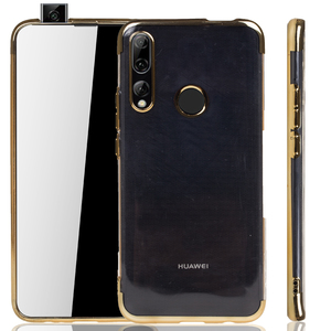 Handyhlle fr Huawei Y9 2019 Gold - Clear - TPU Silikon Case Backcover Schutzhlle in Transparent   Gold