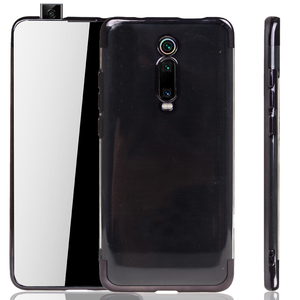 Handyh�lle f�r Xiaomi Mi 9T Schwarz - Clear - TPU Silikon Case Backcover Schutzh�lle in Transparent   Schwarz