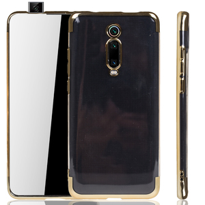 Handyhlle fr Xiaomi Mi 9T Gold - Clear - TPU Silikon Case Backcover Schutzhlle in Transparent   Gold