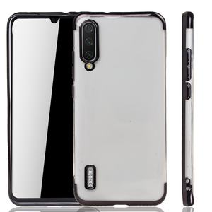 Handyh�lle f�r Xiaomi Mi A3 Schwarz - Clear - TPU Silikon Case Backcover Schutzh�lle in Transparent   Schwarz