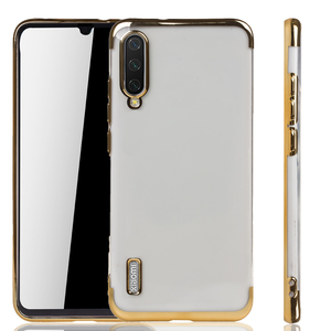 Handyhlle fr Xiaomi Mi A3 Gold - Clear - TPU Silikon Case Backcover Schutzhlle in Transparent   Gold