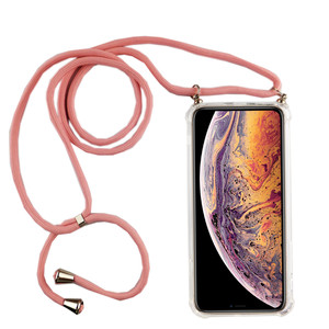 Handykette f�r Apple iPhone XR - Smartphone Necklace H�lle mit Band - Schnur mit Case zum umh�ngen in Rosa