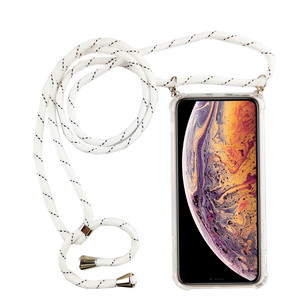 Handykette f�r Apple iPhone XS Max - Smartphone Necklace H�lle mit Band - Schnur mit Case zum umh�ngen in Wei�