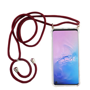 Handykette f�r Samsung Galaxy S10 - Smartphone Necklace H�lle mit Band - Schnur mit Case zum umh�ngen in Rot