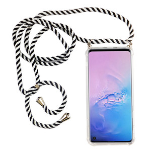 Handykette fr Samsung Galaxy S10 - Smartphone Necklace Hlle mit Band - Schnur mit Case zum umhngen in Schwarz