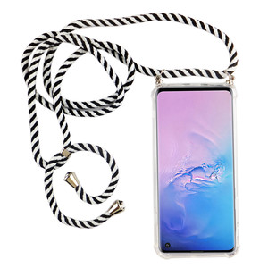 Handykette f�r Samsung Galaxy S10 - Smartphone Necklace H�lle mit Band - Schnur mit Case zum umh�ngen in Schwarz
