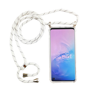 Handykette f�r Samsung Galaxy S10 - Smartphone Necklace H�lle mit Band - Schnur mit Case zum umh�ngen in Wei�