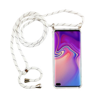 Handykette f�r Samsung Galaxy S10 Plus - Smartphone Necklace H�lle mit Band - Schnur mit Case zum umh�ngen in Wei�