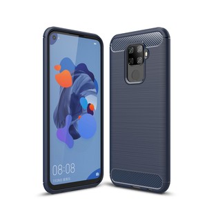 Schutzh�lle Handyh�lle f�r Huawei Mate 30 Lite Case Cover Carbon Optik Blau