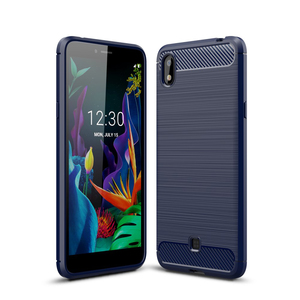 Schutzhlle Handyhlle fr LG K20 2019 Case Cover Carbon Optik Blau