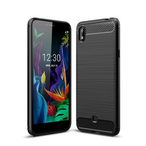 Schutzh�lle Handyh�lle f�r LG K20 2019 Case Cover Carbon Optik Grau