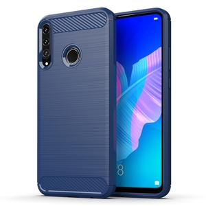Schutzhlle Handyhlle fr Huawei P40 Lite E Case Cover Carbon Optik Blau