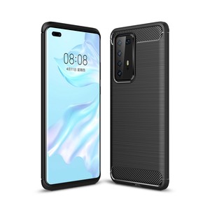Schutzh�lle Handyh�lle f�r Huawei P40 Pro Case Cover Carbon Optik Grau