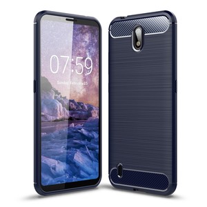 Schutzh�lle Handyh�lle f�r Nokia C1 Case Cover Carbon Optik Blau