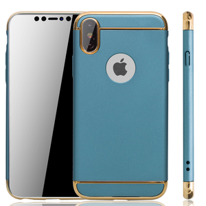 Apple iPhone X Handy H�lle Schutz Case Bumper Hard Cover Blau