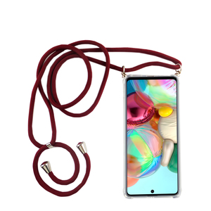 Handykette f�r Samsung Galaxy A71 - Smartphone Necklace H�lle mit Band - Schnur mit Case zum umh�ngen in Rot