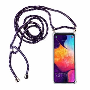 Handykette f�r Samsung Galaxy A50 - Smartphone Necklace H�lle mit Band - Schnur mit Case zum umh�ngen in Violett