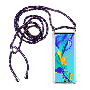 Handykette f�r Huawei P30 - Smartphone Necklace H�lle mit Band - Schnur mit Case zum umh�ngen in Violett