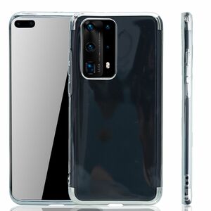Handyh�lle f�r Huawei P40 Pro Silber - Clear - TPU Silikon Case Backcover Schutzh�lle in Transparent   Silber