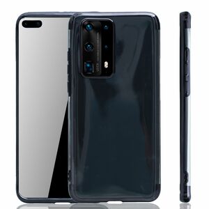 Handyh�lle f�r Huawei P40 Pro Schwarz - Clear - TPU Silikon Case Backcover Schutzh�lle in Transparent   Schwarz