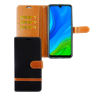 Huawei P smart 2020 Handy Hlle Schutz Tasche Case Cover Kartenfach Etuis Schwarz