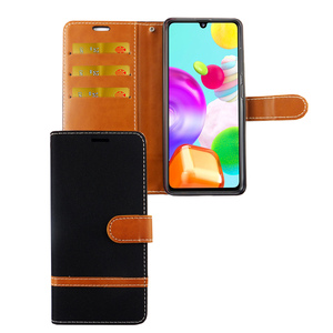 Samsung Galaxy A41 Handy H�lle Schutz Tasche Case Cover Kartenfach Etuis Schwarz