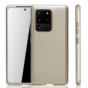 Handyh�lle Schutzh�lle f�r Samsung Galaxy S20 Ultra Full Case Cover Displayschutz 360 Gold