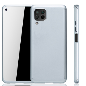 Handyhlle Schutzhlle fr Huawei P40 Lite Full Case Cover Displayschutz 360 Silber