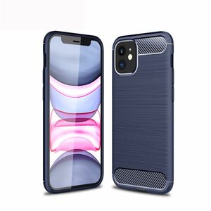 Schutzh�lle Handyh�lle f�r Apple iPhone 12 Mini Case Cover Carbon Optik Blau