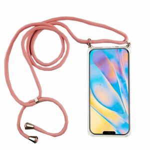Handykette f�r Apple iPhone 12 / 12 Pro - Smartphone Necklace H�lle mit Band - Schnur mit Case zum umh�ngen in Rosa