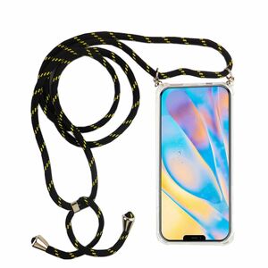 Handykette f�r Apple iPhone 12 Pro Max - Smartphone Necklace H�lle mit Band - Schnur mit Case zum umh�ngen in Schwarz