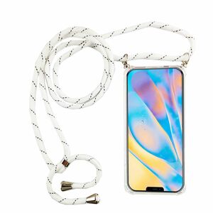 Handykette f�r Apple iPhone 12 Pro Max - Smartphone Necklace H�lle mit Band - Schnur mit Case zum umh�ngen in Wei�