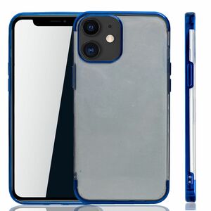 Handyhlle fr Apple iPhone 12 mini Blau - Clear - TPU Silikon Case Backcover Schutzhlle in Transparent   Blau