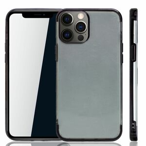Handyh�lle f�r Apple iPhone 12 Pro Max Schwarz - Clear - TPU Silikon Case Backcover Schutzh�lle in Transparent   Schwarz